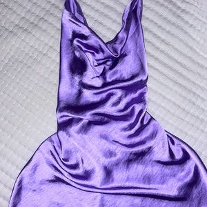 Paiva Slip Dress in Satin Lilac   size XS